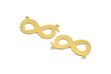 Brass Infinity Charm, 10 Raw Brass Infinity Shaped Necklace Charms With 2 Loops, Findings (29x16x0.60mm) A5429