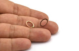Copper Oval Earring, 8 Raw Copper Oval Stud Earrings, Stamping Blanks (11x8x0.80mm) M02750 A5334
