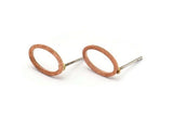 Copper Oval Earring, 8 Raw Copper Oval Stud Earrings, Stamping Blanks (11x8x0.80mm) M02750 A5334