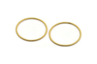 44mm Circle Connectors, Gold Plated Brass Circle Connector (44x2x2mm) N1738