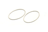 Silver Oval Connector, 12 Antique Silver Plated Brass Oval Shaped Rings  (46x30x1mm) BS 2200