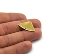 Gold Geometric Charm, 4 Gold Plated Brass Fan Connectors With 2 Holes, Earrings, Findings (18x26x0.60mm) D904