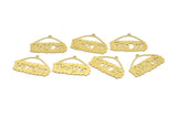 Brass Days Charm, Raw Brass Days Of The Week Written Charms With 1 Loop, Written Pendants, Days Findings (32x22x0.60mm)