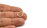 Brass Drop Connector, 50 Raw Brass Drop Connectors (16x11x1mm) A5281