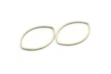 Silver Marquise Ring, 12 Antique Silver Plated Brass Marquise Ring, Connectors, Charms (22x31x1mm) D1300