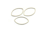 Silver Marquise Ring, 12 Antique Silver Plated Brass Marquise Ring, Connectors, Charms (22x31x1mm) D1300
