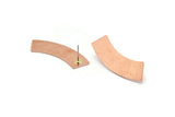 Copper Rectangle Earring, 4 Raw Copper Rectangle Stud Earrings (37x10x0.80mm) M285 A5488