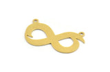 Brass Infinity Charm, 10 Raw Brass Infinity Shaped Necklace Charms With 2 Loops, Findings (29x16x0.60mm) A5429