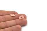 Copper Drop Earring, 6 Raw Copper Drop Stud Earrings With 1 Hole (12x0.70mm) M01423