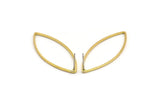 Brass Marquise Earring, 8 Raw Brass Marquise Stud Earrings (41x16x1mm) D0034 A5323