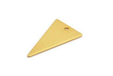 Gold Triangle Charm 4 Gold Plated Brass Triangle Charms With 1 Hole (23x13mm) BS 1722