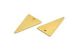 Gold Triangle Charm 4 Gold Plated Brass Triangle Charms With 1 Hole (23x13mm) BS 1722