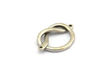 Silver Knot Charm, 6 Antique Silver Plated Brass Knot Connectors With 2 Holes, Findings (20x13x1.5mm) D1311