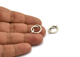 Silver Knot Charm, 6 Antique Silver Plated Brass Knot Connectors With 2 Holes, Findings (20x13x1.5mm) D1311