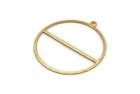 Gold Circle Charm, 6 Gold Plated Brass Textured Circle Charm Earrings With 1 Loop, Findings (41x38x0,50mm) D0721 H1575