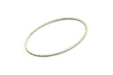 Silver Oval Connector, 12 Antique Silver Plated Brass Oval Shaped Rings  (46x30x1mm) BS 2200