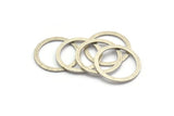 20mm Circle Connector, 10 Antique Silver Plated Brass Circle Connectors (20x2x1mm) A2885