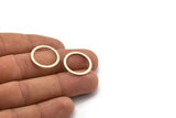 20mm Circle Connector, 10 Antique Silver Plated Brass Circle Connectors (20x2x1mm) A2885