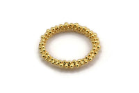 Gold Circle Connector, Gold Plated Brass Circle Connector Closed Ring (25x3.5mm) N1721