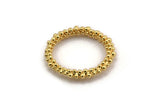 Gold Circle Connector, Gold Plated Brass Circle Connector Closed Ring (25x3.5mm) N1721