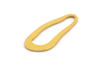 Gold Irregular Charm, 4 Gold Plated Brass Irregular Charms Without Hole, Findings (32x13x1mm) D0723