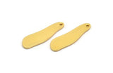 Gold Irregular Charm, 4 Gold Plated Brass Irregular Shape Charm Earrings With 1 Hole, Findings (26x8x1mm) D0656