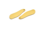 Gold Irregular Charm, 4 Gold Plated Brass Irregular Shape Charm Earrings With 1 Hole, Findings (26x8x1mm) D0656