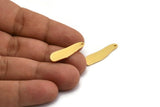 Gold Irregular Charm, 4 Gold Plated Brass Irregular Shape Charm Earrings With 1 Hole, Findings (26x8x1mm) D0656