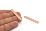 Copper Oval Earring, 4 Raw Copper Oval Stud Earrings, Stamping Blanks (50x7x0.80mm) M03242