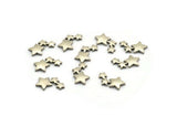 Silver Star Bead, 24 Antique Silver Plated Brass Comet Beads (13x1.5mm) D1383