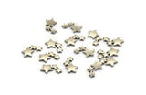 Silver Star Bead, 24 Antique Silver Plated Brass Comet Beads (13x1.5mm) D1383