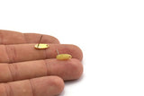 Brass Oval Earring, 12 Textured Raw Brass Oval Stud Earrings With 1 Hole (12x5x0.80mm) M01877