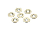 Silver Star Charm, 24 Antique Silver Plated Brass Star Charms With 1 Hole, Findings (12x0.50mm) D1197