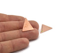 Copper Triangle Earring, 4 Raw Copper Triangle Stud Earrings (19x18x1mm) M1073