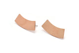 Copper Rectangle Earring, 4 Raw Copper Rectangle Stud Earrings (28x10x0.80mm) M282 A5491