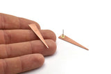Copper Triangle Earring, 8 Raw Copper Triangle Stud Earrings (40x8x0.80mm) M272