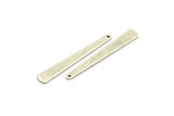 Silver Necklace Bar, 12 Antique Silver Plated Brass Textured Bar Charms With 1 Hole, Earrings, Pendants (43x6x0.80mm) D0795 H0960