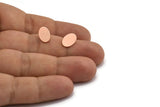Copper Oval Earring, 8 Raw Copper Oval Stud Earrings (11x8x0.80mm) M02749 A5892
