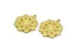 Brass Star Charm, Raw Brass Star Charm With 1 Loop, Moon Phases Findings (28.5x25.5x1.5mm) N2218