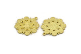 Brass Star Charm, Raw Brass Star Charm With 1 Loop, Moon Phases Findings (28.5x25.5x1.5mm) N2218