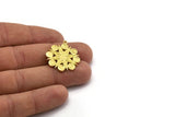 Brass Star Charm, Raw Brass Star Charm With 1 Loop, Moon Phases Findings (28.5x25.5x1.5mm) N2218