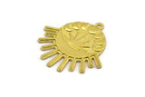 Brass Moon Charm, Raw Brass Sun Charm With 1 Loop, Crescent Moon Charms, Moon Phases Charms, Findings (32x32x1.5mm) N2260