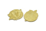 Brass Round Charm, Raw Brass Butterfly Charm With 1 Loop, Leaf Charms, Findings(32x23x1.5mm) N2254
