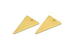 Gold Triangle Charm 4 Gold Plated Brass Triangle Charms With 1 Hole (23x13mm) BS 1722