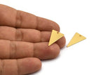 Gold Triangle Charm 4 Gold Plated Brass Triangle Charms With 1 Hole (23x13mm) BS 1722