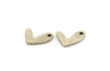 Silver Letter Charm, 25 Antique Silver Plated Brass V Shape Charms With 1 Hole, Findings (11x8x1mm) D1194