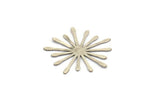 Silver Snowflake Charm, 12 Antique Silver Plated Brass Snowflake Charms, Findings (21x0.30mm) D1664