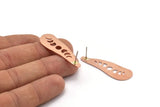 Copper Irregular Earring, 4 Raw Copper Moon Phases Stud Earrings (43x14x0.80mm) M03307 A5888