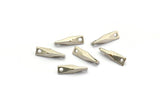 Silver Textured Connector, 24 Antique Silver Plated Brass Textured Connectors With 2 Holes (11x2.4mm) BS 2216
