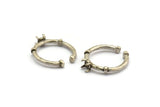 Silver Ring Settings, 2 Antique Silver Plated Brass Adjustable 4 Claw Ring - Ring Stone Setting - Pad Size 4mm N1552
